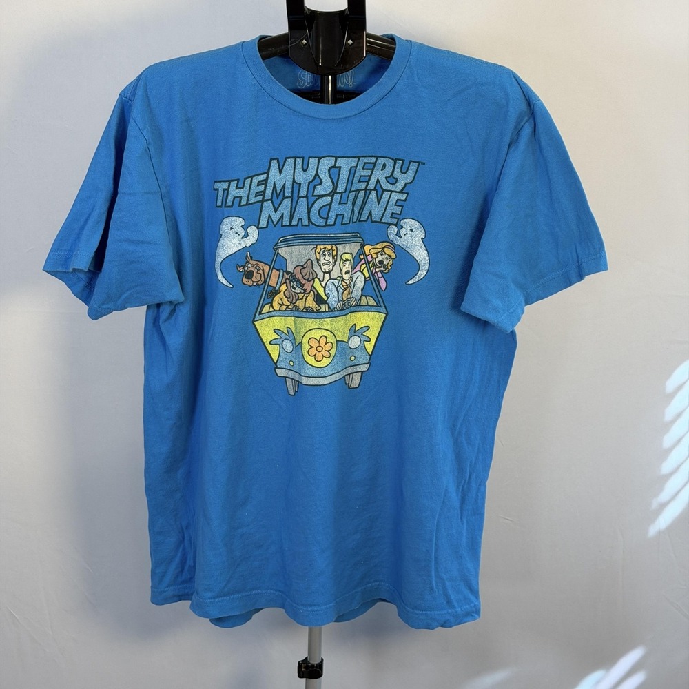 Scooby-Doo Shirt Mens XL Blue The Mystery Machine Graphic Cartoon Tee Classic
